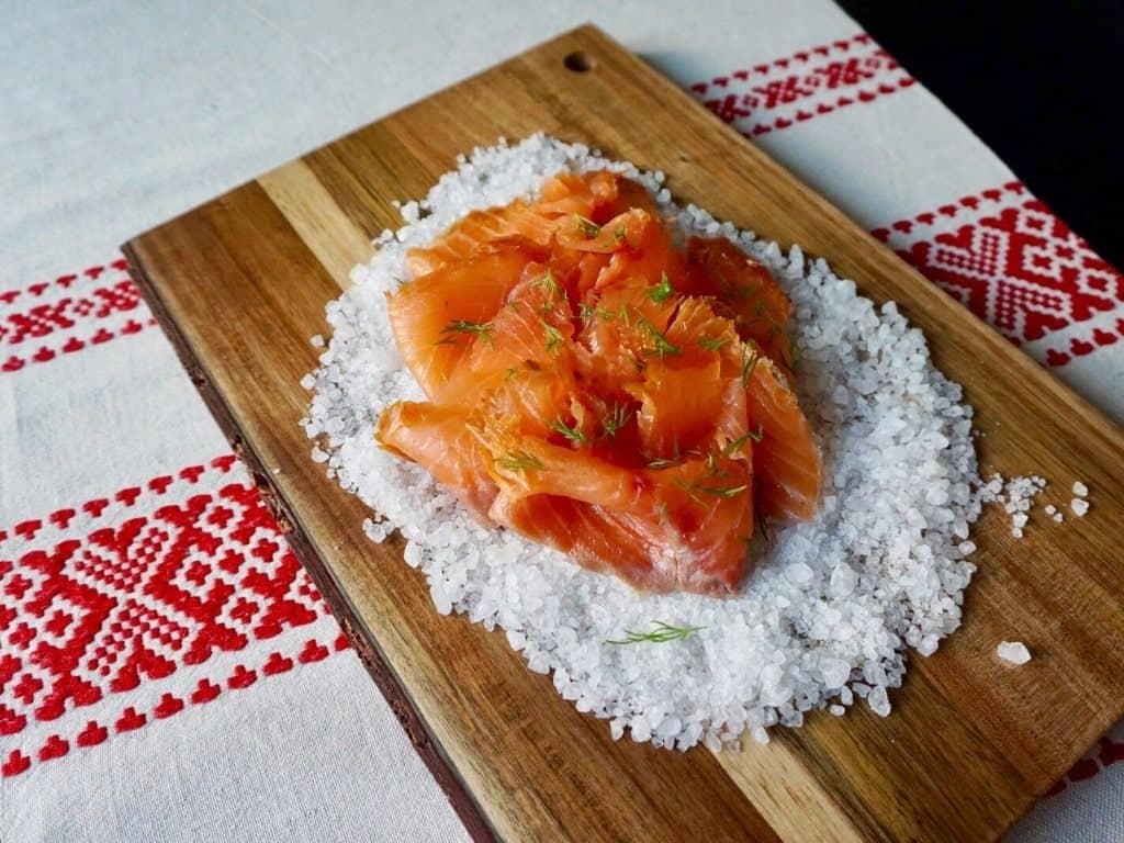 Finnish christmas foods and delicious starters like salmon by Her Finland blog