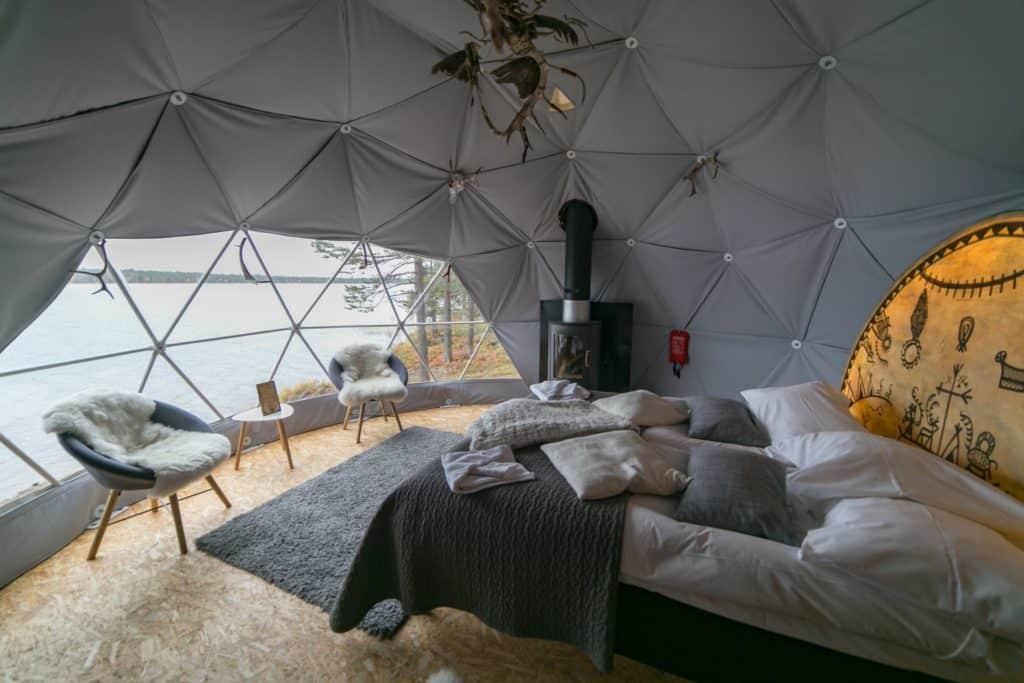 Glass igloos in Muonio by Her Finland blog