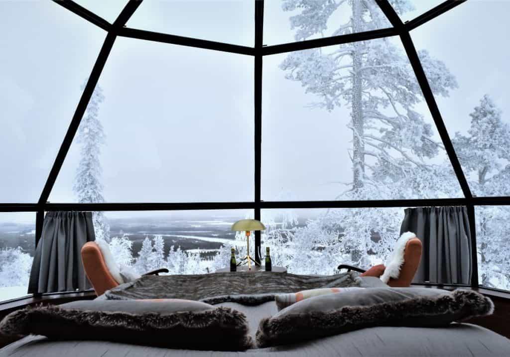 Glass igloos in Levi Lapland by Her Finland blog