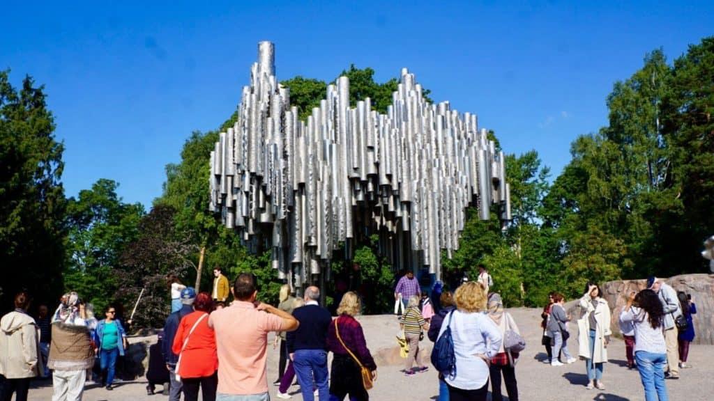 sibelius monument in helsinki finland