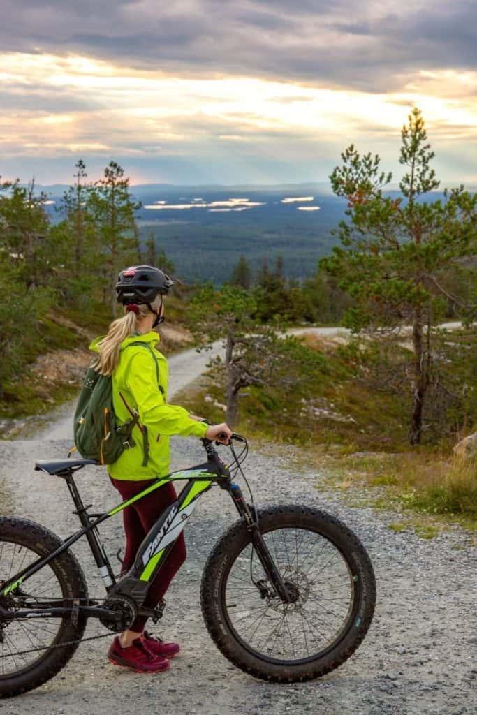 fatbiking in Ruka Fell, Lapland