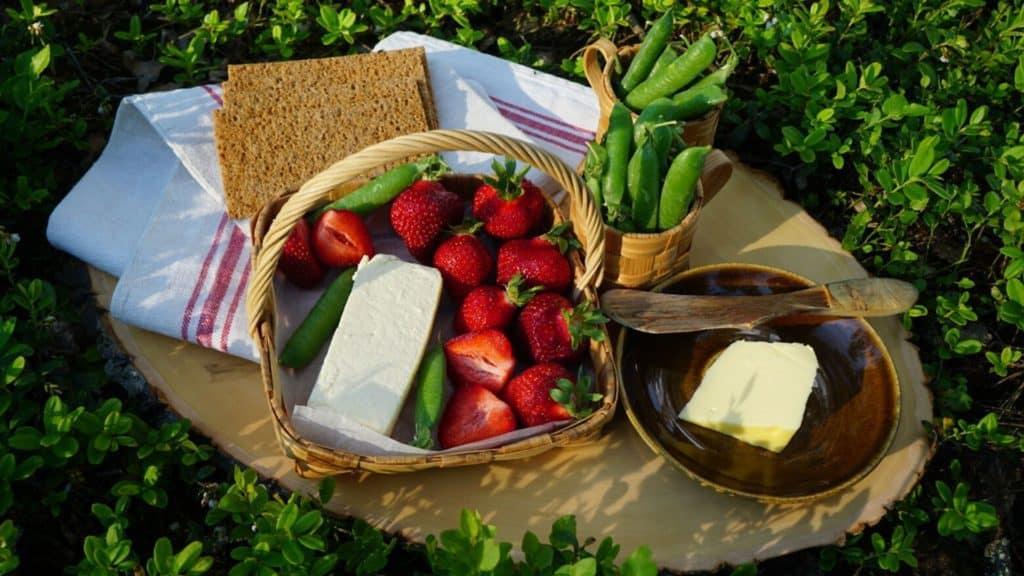 Finnish strawberries in the summer