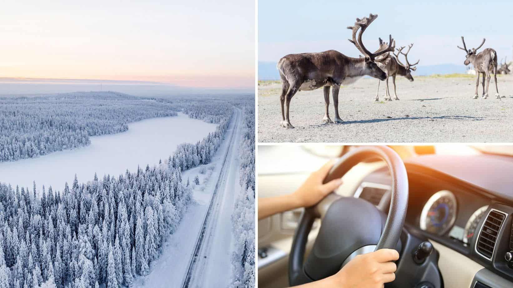 tourist driving in finland