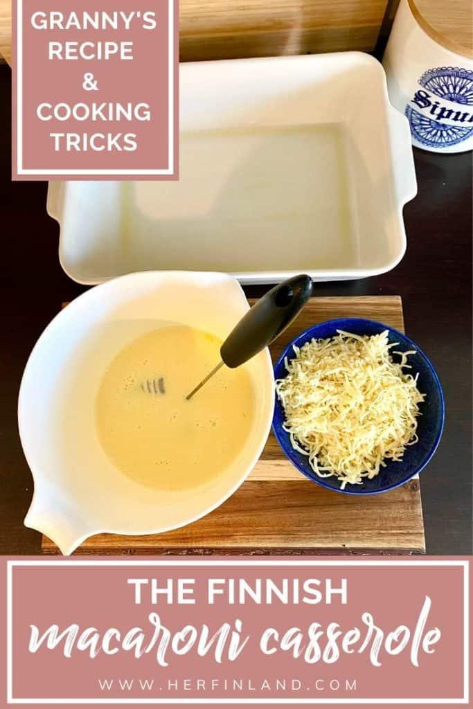 Finnish macaroni casserole ingredients