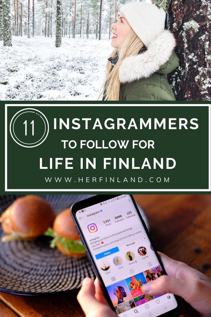 Instagram accounts about life in Finland