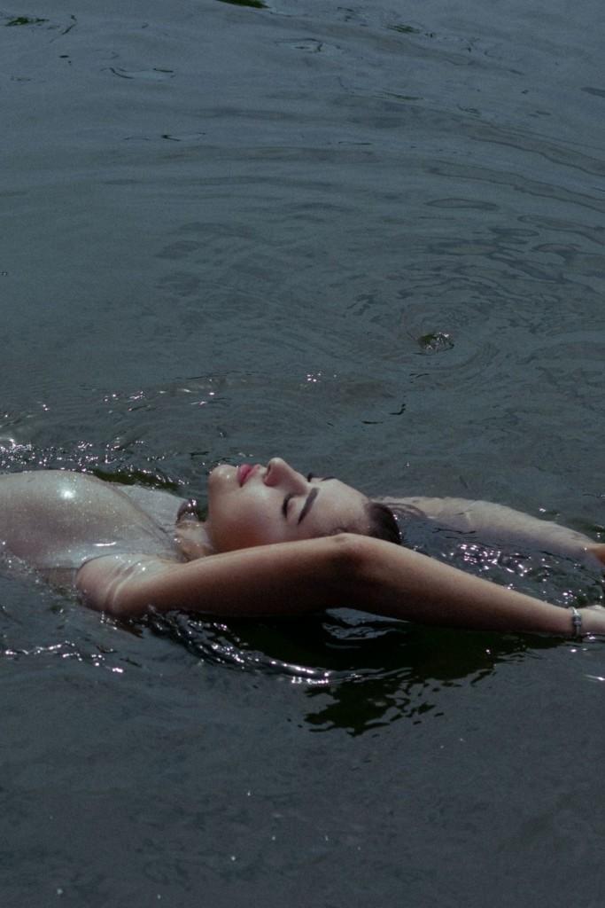 Finnish goddess laying in the water