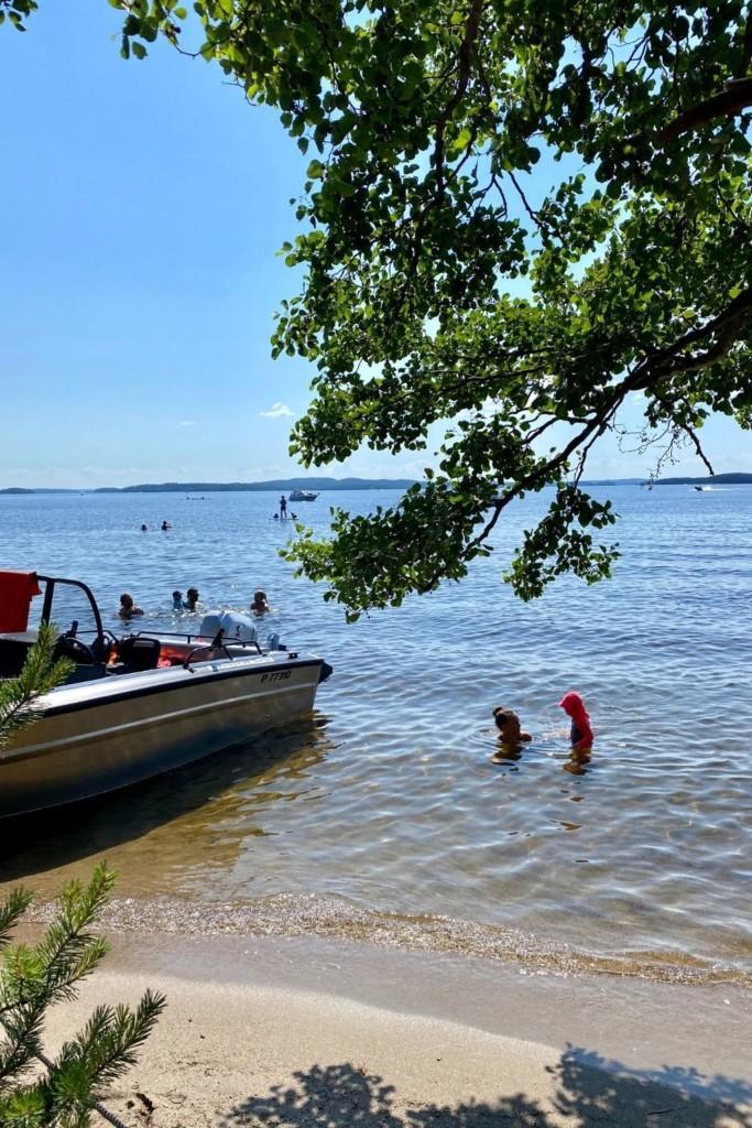 swiming in summer in finland