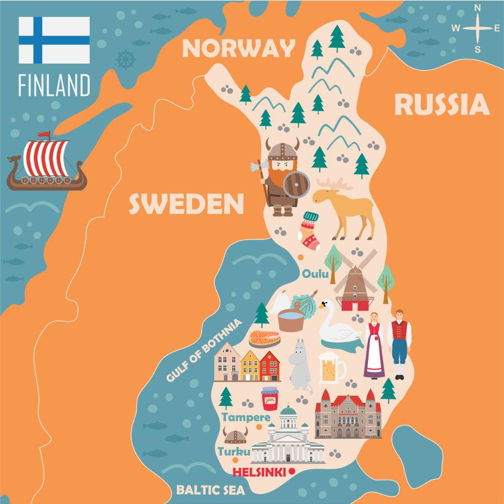 Map of Finland