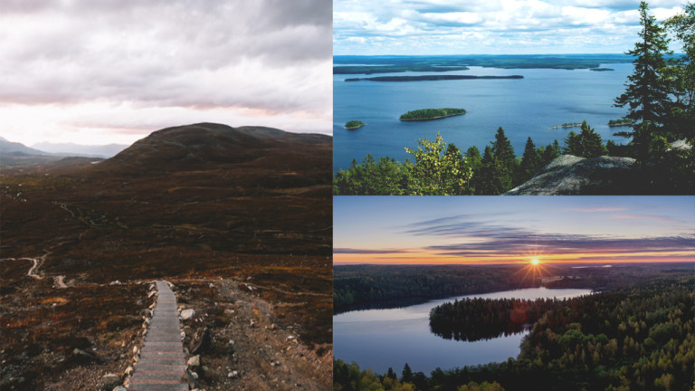 Mountain views in Finland travel destinations