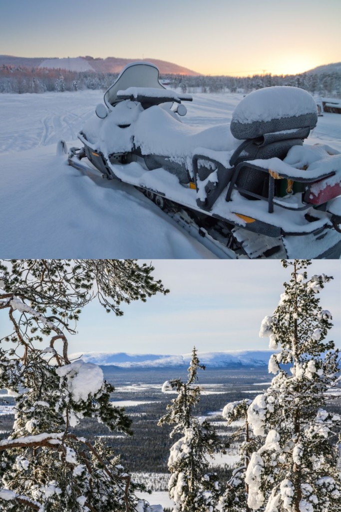 Levi snowmobile activities view Lapland