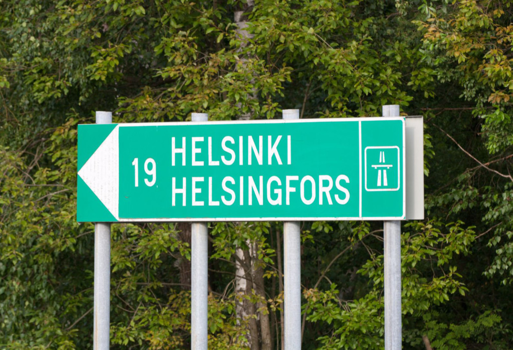 Street signs roads Finland