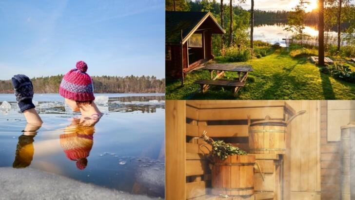 Sauna and cold plunge in Finland