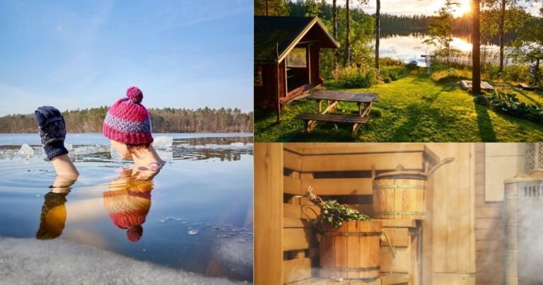 Sauna and cold plunge in Finland